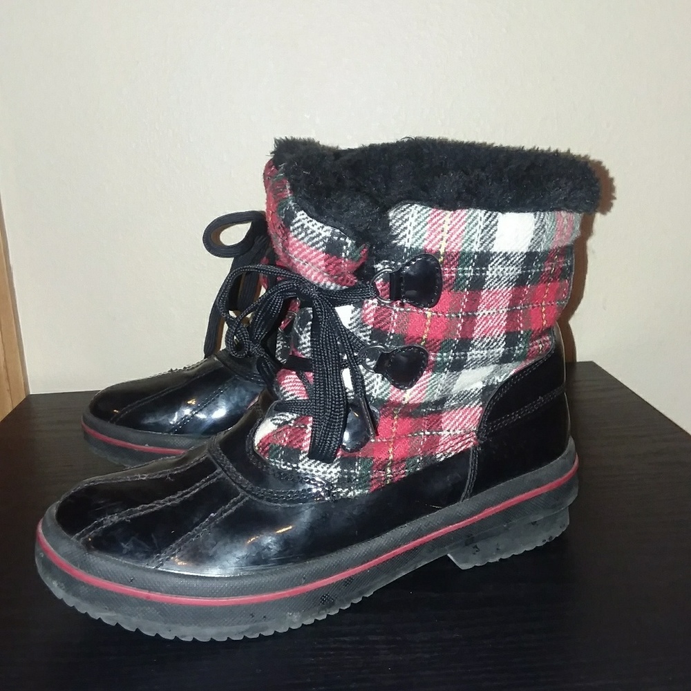 LAST DAY☃️ Plaid Winter Boots ❄